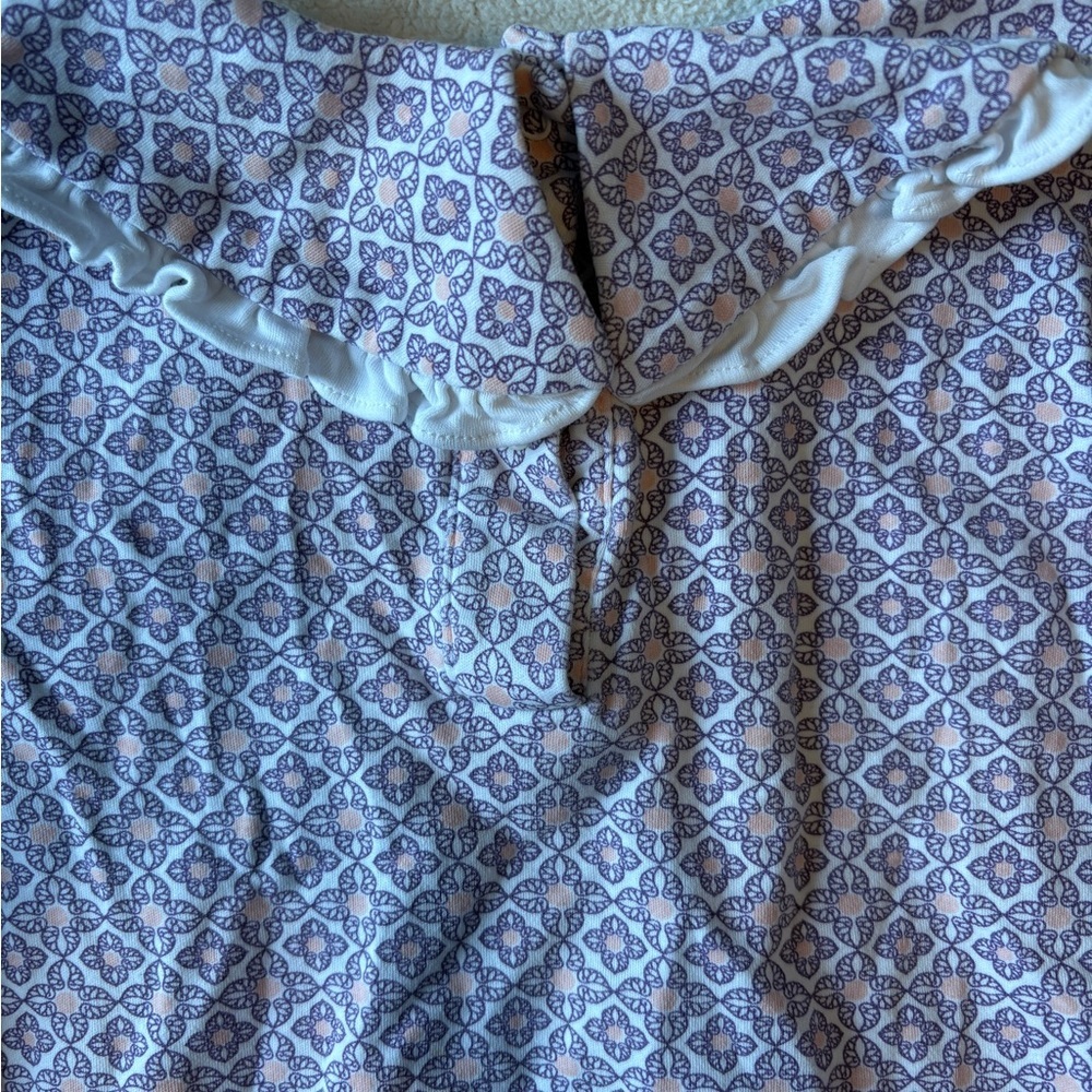 Lila + Hayes Geometric Pattern Dress with Ruffle Trim. Sz 2T. Purple Pink - Picture 5 of 5